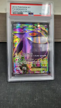 2014 GENGAR EX FULL ART XY PHANTOM FORCES POKEMON TCG PSA 8 NEAR MINT-MINT #114 - Image 4