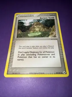 Ancient Tomb VINTAGE Uncommon Trainer Pokemon TCG 2004 EX Hidden Legends 87/101 - Image 1