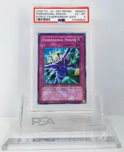 YUGIOH WC08-EN003 DIMENSIONAL PRISON SUPER RARE HOLO FOIL PSA 6 EX-NM #* - Image 1