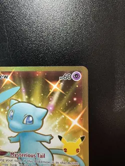 Mew 025/025 25th Celebrations Card Shiny Gold Mew NM Pokemon TCG - Image 4