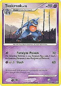 Pokemon Diamond and Pearl Majestic Dawn- Toxicroak (Rare) Card 31/100 - Image 1
