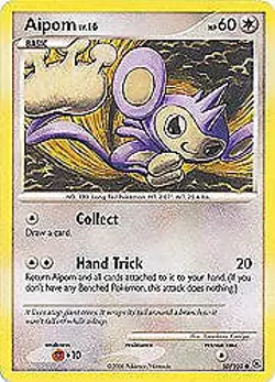 Pokemon Majestic Dawn- Aipom Card 50/100 - Image 1