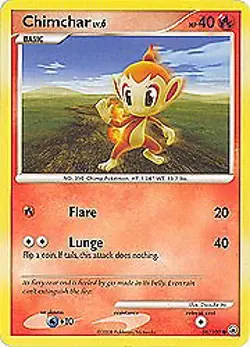 Pokemon Majestic Dawn- Chimchar Card 56/100 - Image 1