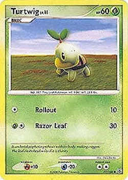 Pokemon Majestic Dawn- Turtwig Card 77/100 - Image 1
