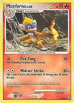 Pokemon Majestic Dawn- Monferno Card 41/100 - Image 1