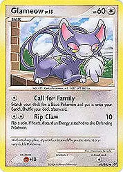 Pokemon Majestic Dawn- Glameow Card 65/100 - Image 1