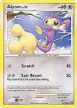 Pokemon Majestic Dawn- Aipom Card 51/100 - Image 1
