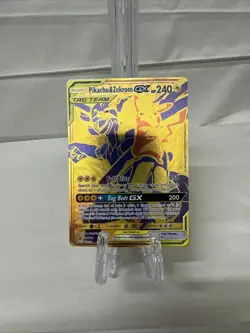 Pokemon TCG Black Star Promo Pikachu Zekrom Tag Team Gold GX SM248 Card NM-M - Image 1