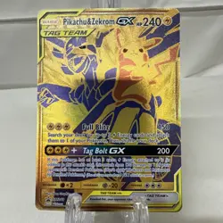 Pokemon TCG Black Star Promo Pikachu Zekrom Tag Team Gold GX SM248 Card NM-M - Image 2