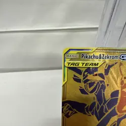 Pokemon TCG Black Star Promo Pikachu Zekrom Tag Team Gold GX SM248 Card NM-M - Image 3