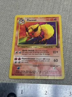 Pokemon TCG Card Game Flareon 19/64 Jungle Set Non-holo - Image 1