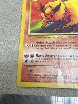 Pokemon TCG Card Game Flareon 19/64 Jungle Set Non-holo - Image 4