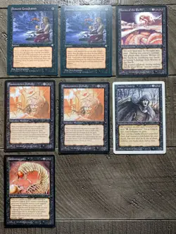 MTG lot of 7 cards: Demonic Consultation, Worms of the Earth, Frankenstein's, + - Image 1