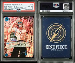 One Piece Card Game Portgas D Ace OP13 SEC Comic Parallel Red PSA10 - Image 3