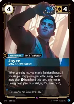 Jayce - Man of Progress (Foil) 084/221 Rare Riftbound Spiritforged - Image 1