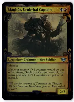 Mauhur, Uruk-hai Captain (Showcase) LTR 665 Magic: The Gathering Foil UC NM - Image 1