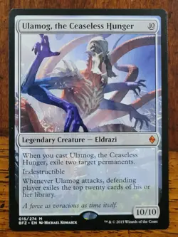 Ulamog, the Ceaseless Hunger x1 Battle for Zendikar Magic Light Play LP English - Image 1