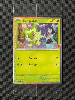 Sprigatito SVP 191 Promo Pokemon Card Black Star Promo SEALED - Image 1