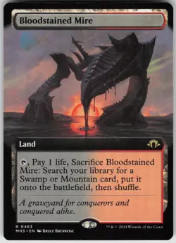 Bloodstained Mire (Extended Art) Modern Horizons 3 Regular - Image 1