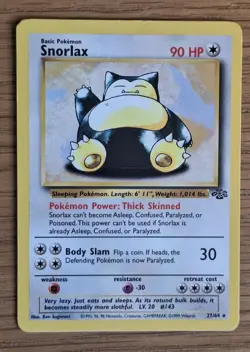 Snorlax 27/64 Jungle Set Rare Non-Holo Vintage WOTC Pokemon Card 1999 - Image 1