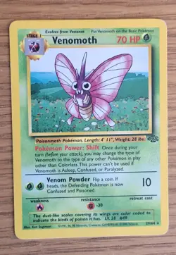 Venomoth 29/64 Jungle Regular Rare Pokemon Card - Image 1