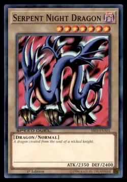 Yu Gi Oh! Serpent Night Dragon ENA01 Speed Duel 1st Edition Regular - Image 1
