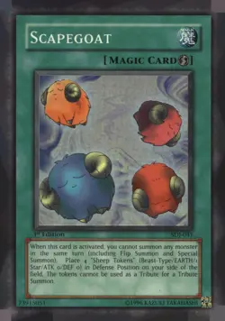 Scapegoat SDJ-041 Super Rare Starter Deck: Joey Yu-Gi-Oh 1st Edition MP - Image 1
