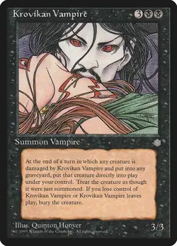 MTG Ice Age --- KROVIKAN VAMPIRE --- Uncommon! NM! Magic the Gathering! - Image 3