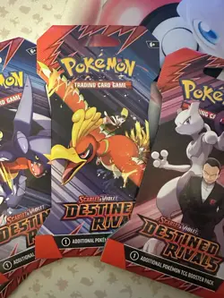 Pokemon TCG S&V Destined Rivals Blister Sleeved Packs in Art Set of Four IN Hand - Image 4