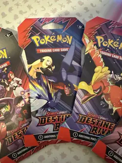 Pokemon TCG S&V Destined Rivals Blister Sleeved Packs in Art Set of Four IN Hand - Image 5