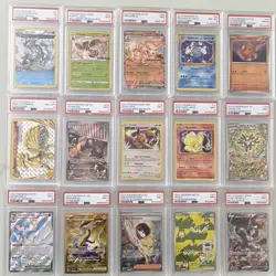 PSA Graded Pokemon Lot 15 Cards PSA 9s 8s ex Holos Full Arts PSA 5 Gyarados - Image 1