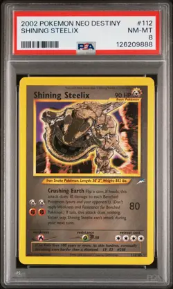 2002 POKEMON NEO DESTINY #112 SHINING STEELIX PSA 8 - Image 1
