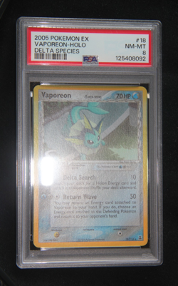 Pokemon "Vaporeon" 18/113 *Holo Rare* Set:Delta Species - English - NM-MT - PSA8 - Image 3