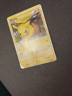 OFF-CENTER (OC) ERROR Pikachu 78/123 Common HeartGold SoulSilver Pokemon 2010 - Image 3