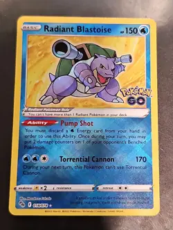 Radiant Blastoise 018/078 Pokemon GO Holo - Image 2