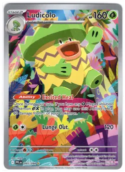 2025 Pokemon: Ludicolo illustration rare 095/094 from phantasmal flames NM - Image 1