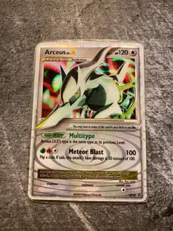 Pokemon TCG laminated Arceus AR9/9 Holo Rare & ARCEUS LV.X DP56 Holo Promo - Image 5
