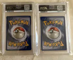Pokemon TCG 1999 Fossil Hitmonlee-Holo And 2003 EX Roselia-Holo Dragon PSA 9 - Image 2