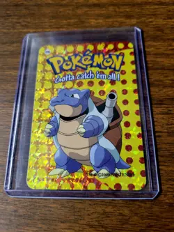 Pokemon Blastoise Rare Vintage Vending HOLO Prism Sticker 2000 Nintendo - Image 1