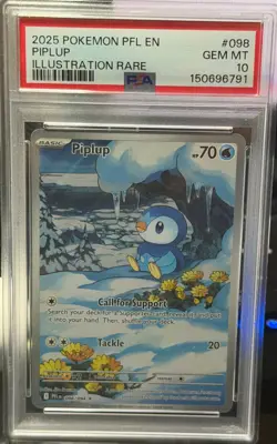 Pokemon Phantasmal Flames Piplup Illustration Rare 098/094 PSA 10 Gem Mint - Image 1