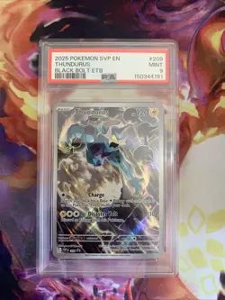 2025 POKEMON SVP EN-SV BLACK STAR PROMO #209 THUNDURUS PSA 9 - Image 1
