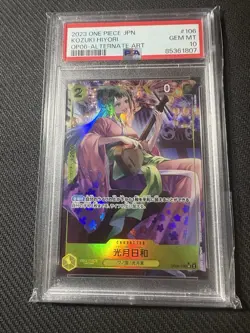 2023 One Piece Kozuki Hiyori Japanese Parallel Rare SR OP06-106 PSA 10 Gem Mint - Image 1