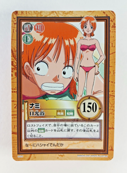 Nami, Sunbathing C370 - One Piece Carddass Hyper Battle card (2001 Japan) bikini - Image 1
