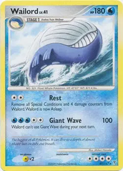 Pokemon Supreme Victors Rare Card - Wailord 47/147 - Image 1