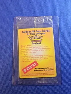1x Sealed MEWTWO # 3 Black Star Promo WB Movie WOTC Pokemon Card (Yellow) - Image 3