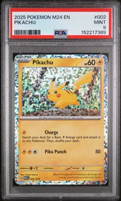 2024 Pikachu Holo Foil Pokemon TCG Card M24EN McDonald's Promo PSA 9 Mint #2 - Image 1