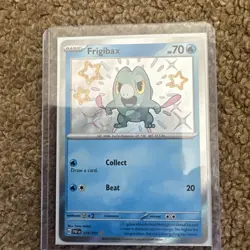 Pokemon Card Frigibax 128/091 Paldean Fates Holo Shiny Rare NM - Image 2