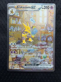 Alakazam ex - 201/165 - Pokemon 151 Special Illustration Rare Card NM - Image 1