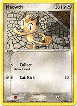Pokemon EX Fire Red & Leaf Green 69/112 Meowth Card - Image 1
