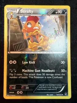 Scrafty 67/111 XY - Furious Fists Reverse Holo Rare Pokemon Tcg Card - Image 2